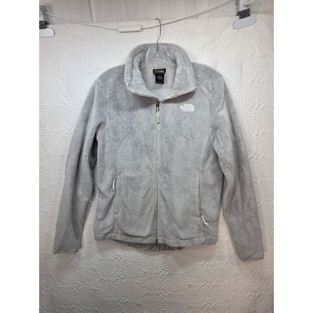 The North Face Osito Fleece Jacket Womens M Gray Good Fuzzy Full Zip